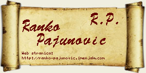 Ranko Pajunović vizit kartica